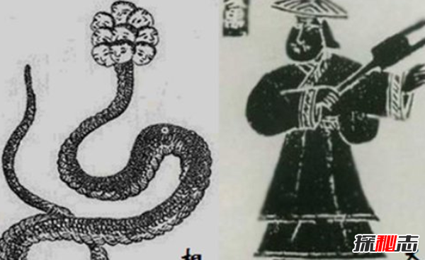 上古神話(huà)兇神相柳圖片,九嬰和相柳是同一物種?(九頭蛇身)